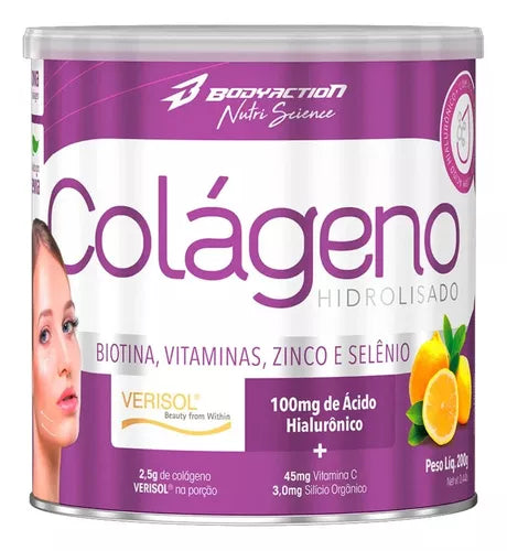 Bodyaction Colágeno Hidrolisado Ct-1 Acido Hialurônico 200g Body Action Sabor Limão