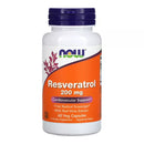 NOW Suplemento Em Capsula Veg Foods Resveratrol 200mg, Semente De Uva, Natural
